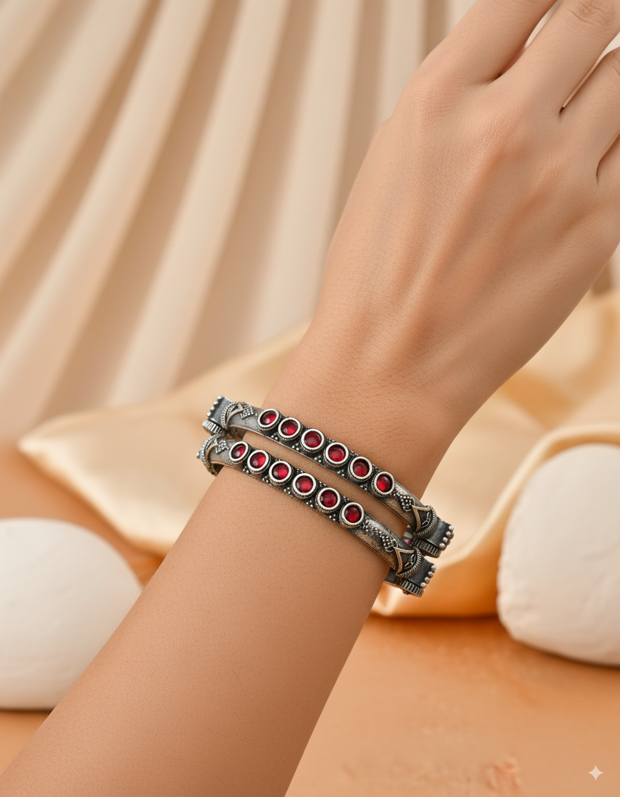 Ruby Radiance Dandiya Bangles